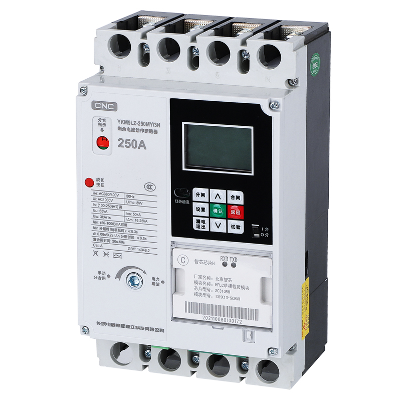 YKM9LZ Smart RCBO High-Precision Metering & Protection Three-Phase Circuit Breaker with Multiple Communication Options for Energy Storage Systems