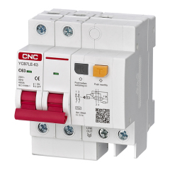 YCB7LE-63 Residual Current Breaker with Overcurrent Protection 6kA High Breaking Capacity for Solar Energy and Battery Storage Systems