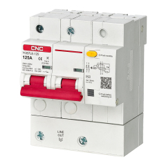 YCB7LE-125 RCBO 6kA High Breaking Capacity Circuit Breaker with C/D Curve for 1P+N, 2P, 3P, 3P+N, 4P Poles Applications