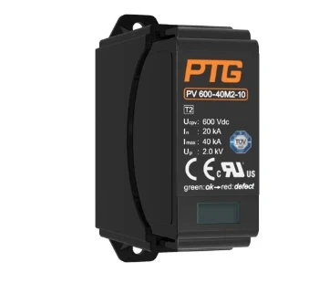 SPD with Base on-PCB Pluggable Window Indication Remote Alarm PV System Protection