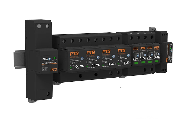 AC Power SPD High Duty Surge Protective Device for Photovoltaic & Wind Power Systems PTG