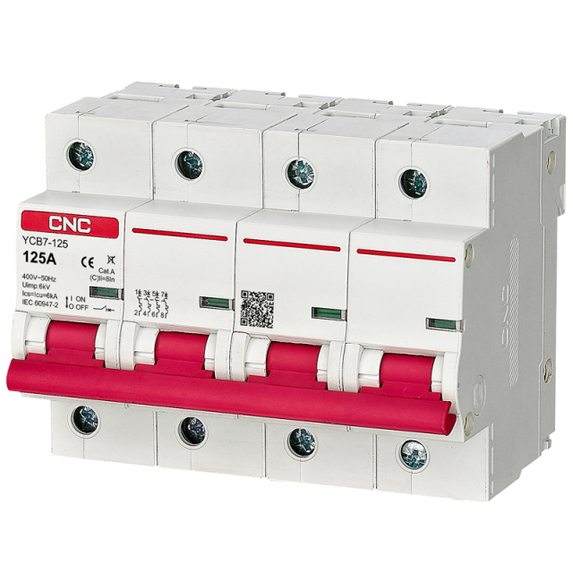 YCB7-125 MCB 6kA/10kA High Breaking Capacity Circuit Protection for Energy Storage Systems
