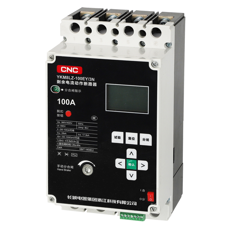 YKM8LZ PV Smart RCBO High-Performance LCD Display with RS485 Communication for Grid-Connected Solar Systems