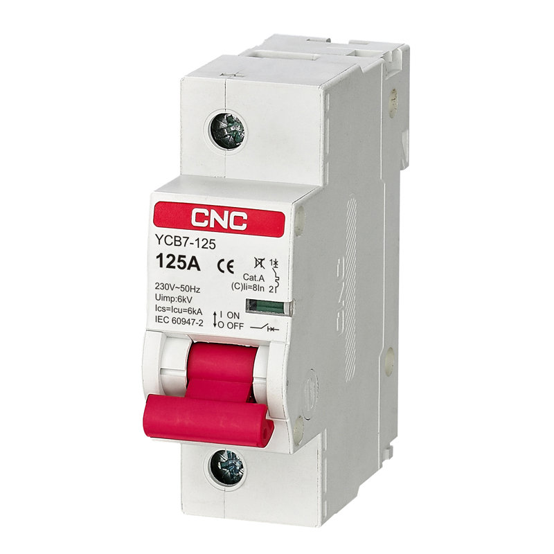 YCB7-125 MCB 6kA/10kA High Breaking Capacity Circuit Protection for Energy Storage Systems