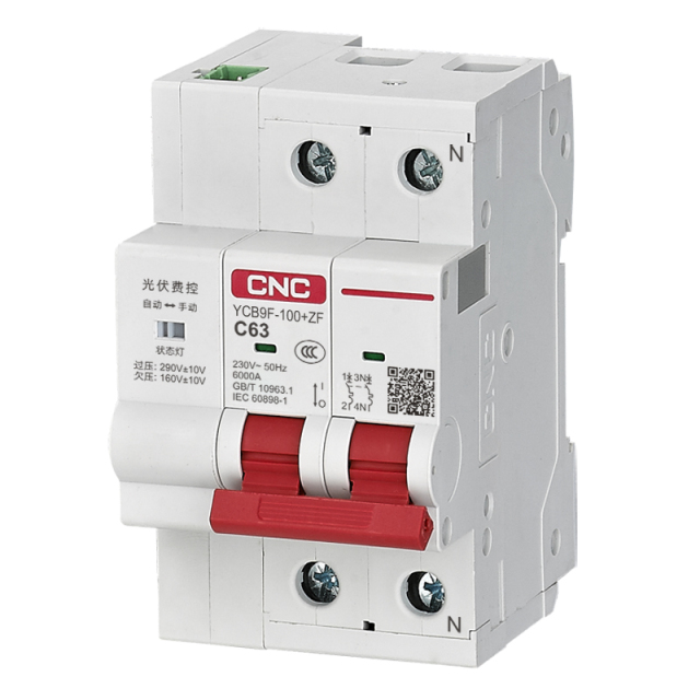Smart MCB 6kA High Breaking Capacity Overvoltage Protection YCB9F-100+ZF PV & Energy Storage Systems