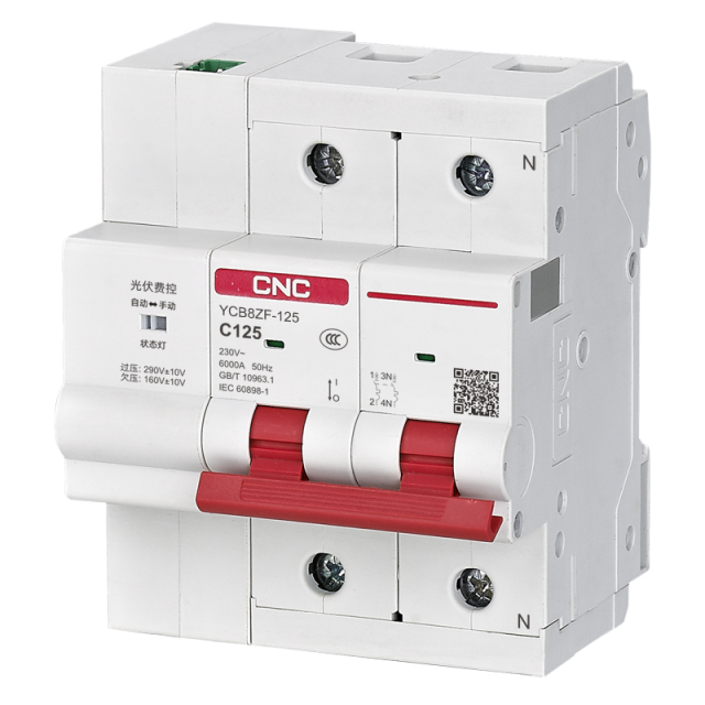 YCB8ZF-125 PV & Cost Control Smart MCB 6kA High Breaking Capacity Overload and Short-Circuit Protection for Solar Energy Systems