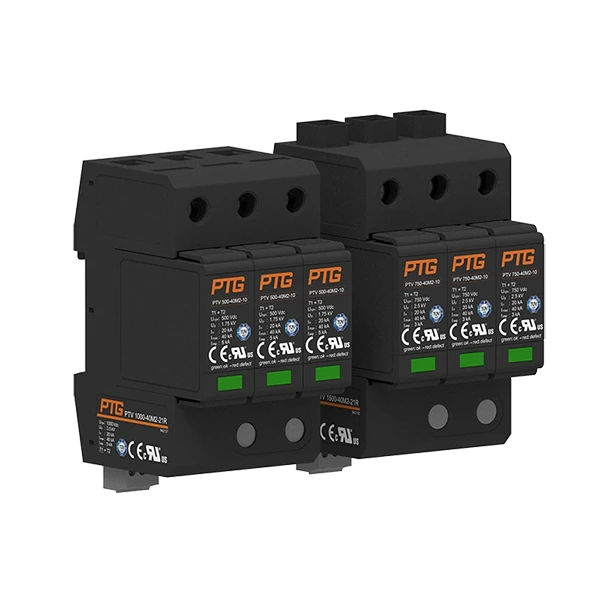 PV Storage D.C. T2 SPD Full Voltage Range Anti-Vibration Pluggable Surge Protection Device for Solar Photovoltaic Systems
