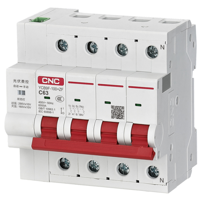 Smart MCB 6kA High Breaking Capacity Overvoltage Protection YCB9F-100+ZF PV & Energy Storage Systems