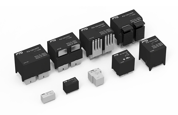 AC Relay High Load Capacity Low Temperature Rise for Solar PV Systems and EV Charging Stations PTG
