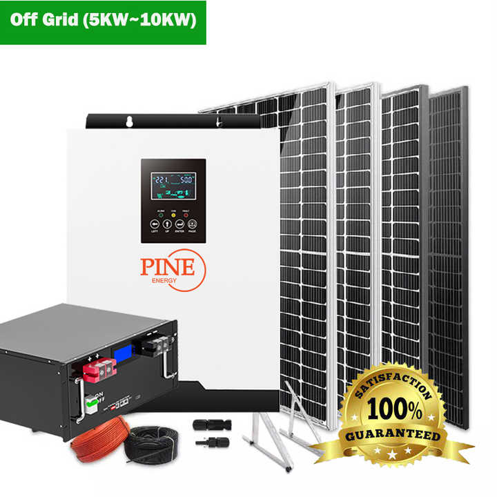 Home 20kW 10kW 5kW Multifunction Solar Panel Kit with High Storage Battery 48V Rack Complete Hybrid MPPT Inverter for Single Phase Solar Power System