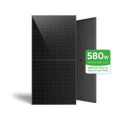 Sunpal 550W Full Black Monocrystalline Solar Panel Half Cell Bifacial Double-Glass 22.64% Efficiency for Residential and Commercial PV Systems Sunpal