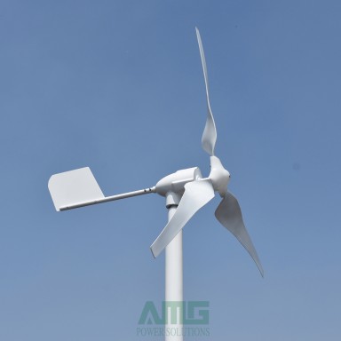 Horizontal Small Residential Wind Turbine 500W Low Wind Speed Start High Efficiency 24/48V 1.8m Diameter 3pcs Nylon Blades for Home Power Generation