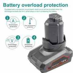RHY Replacement Battery for AEGs for RIDGIDs 10.8V/12V 3.0Ah 4.0Ah 5.0Ah 6.0Ah L1240 L1215 R840084 Lithium-ion Batteries Power Tools Application RHY