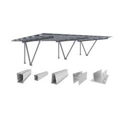 Waterproof Mounting System PV Parking Structure Frame Aluminum Solar Carport Easy Install Open Ground Fujian China ISO9001 SF-C22