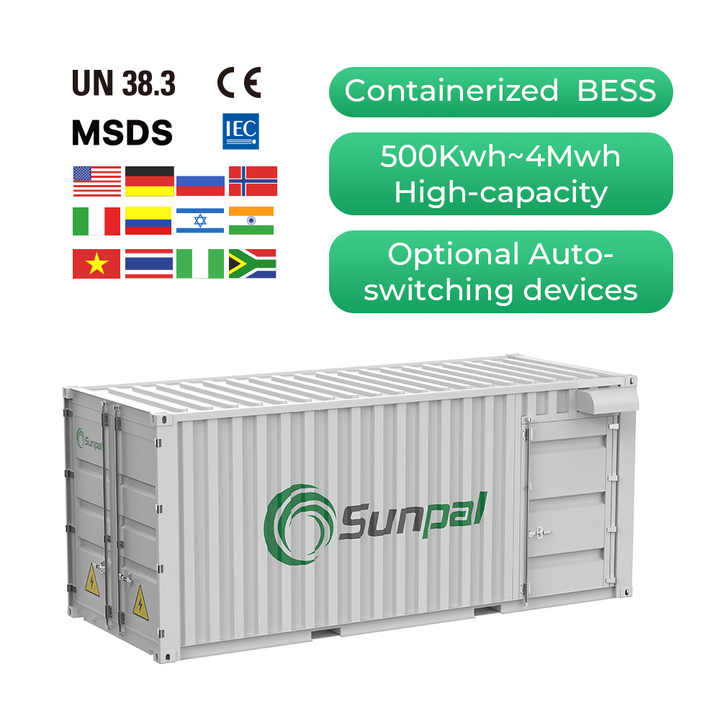 Sunpal Energy Storage Solar Lithium Battery Lifepo4 5 MWh Lifepo4 Battery Container for Solar Electric System