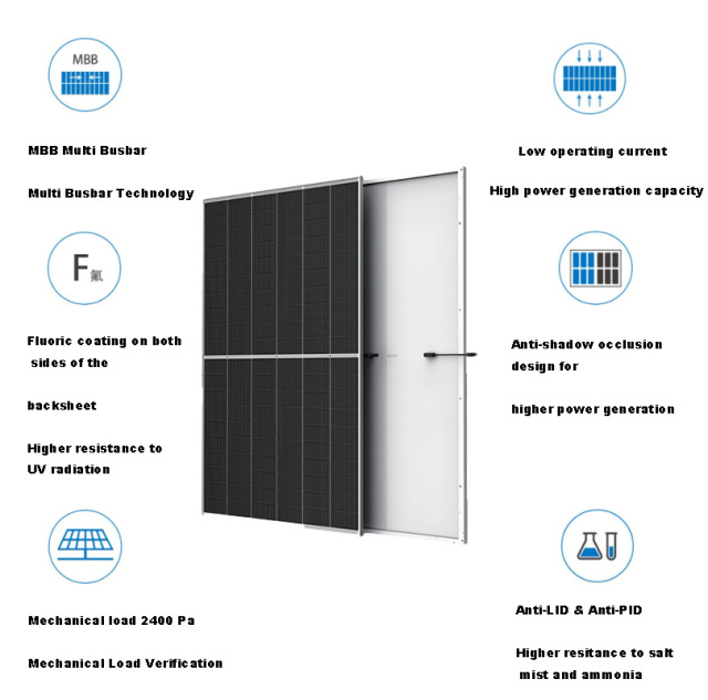 MH120-(580W-600W) Monocrystalline Solar Panel 12BB 132 Half-Cut for Residential and Commercial PV Systems