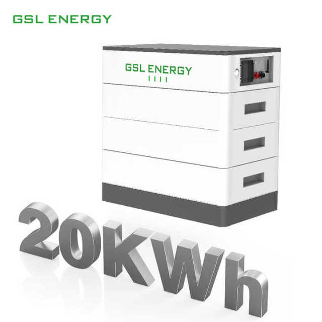 Off-Grid Solar Energy Storage Power System 48V 51.2V 400Ah 20kWh Stacked LiFePO4 Battery for Home Energy Storage GSL ENERGY
