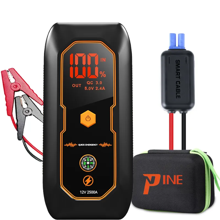 12V Car Jump Starter Power Bank 800A Peak Current LED Light & USB Fast Charging Jump Start Vehicles for Passenger Cars Motorcycles Trucks