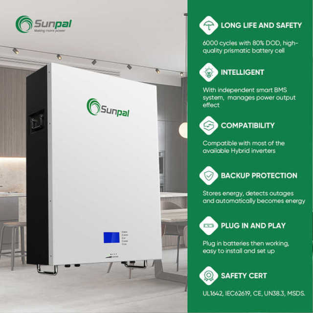 Sunpal Photovoltaic Solar Energy System 5Kw 8Kw 10Kw 10 Kw 15 30Kw Hybrid Off-Grid Home Energy Storage System with MPPT Controller and Lithium Battery Support