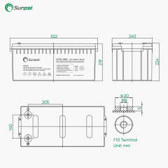 Lead Acid Battery 12V 26Ah-260Ah Deep Cycle Sealed AGM for Solar Energy Storage Systems Sunpal