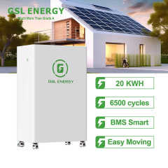 GSL ENERGY 48V 400Ah 20Kwh Solar Battery Wheel with LCD Display and CAN Communication Movable Lithium-ion Battery for Home Solar Energy Storage System