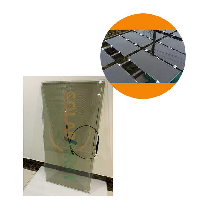 CdTe Thin Film PV Solar Panel 50% Transparent Bifacial Double-Glass Solar Module for Rooftop Applications Solarfirst