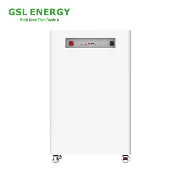 GSL ENERGY 48V 400Ah 20Kwh Solar Battery Wheel with LCD Display and CAN Communication Movable Lithium-ion Battery for Home Solar Energy Storage System