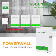 GSL Energy 10 Year Warranty 5kwh 10kwh 15kw 48v Home Energy Storage Powerwall Wall Mounted Lifepo4 Lithium Battery 10kw Capacity 48V 10-20KW Off Grid Hybrid Grid LiFePO4 Wall-mounted GSL ENERGY