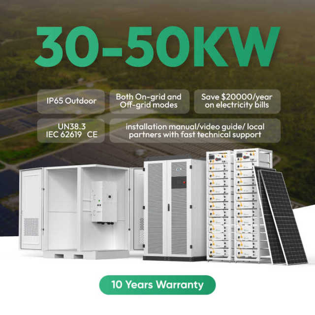 Sunpal Commercial Hybrid Solar Energy System 30Kw 40Kw 50Kw Complete Solar Kit for Industrial Use Hybrid Solar System Monocrystalline Silicon Commercial