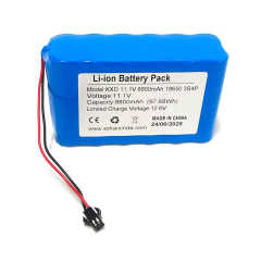 KXD Custom 2S3P 3S4P 4S4P 7.4V 11.1V 14.8V Lithium-ion Rechargeable Battery 18650 6600 8000mAh 8800mAh Battery Ion Lithium Pack for Consumer Electronics Power Tools Solar Energy Storage Systems KXD