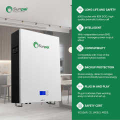 Sunpal 10kW Hybrid Solar Power System with Storage 5kW 15kW 50kW 20kW 100kW Complete Kit for Home Energy Storage