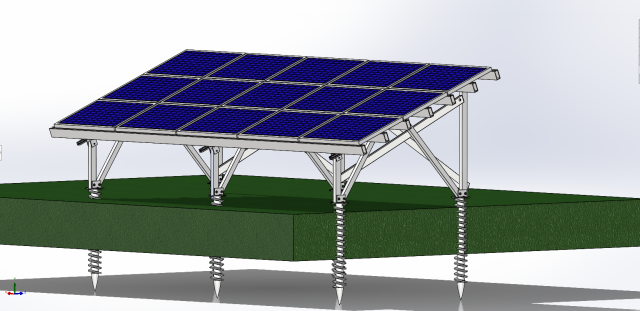 Solar Ground Mount Kit Durable Metal Structure for Ground Solar Power Stations Fuyesen