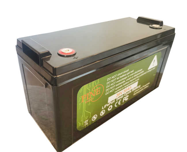 LiFePO4 Deep Cycle Battery 38.4V 50Ah 2000 Cycles for Solar Storage Golf Cart RV Power Systems PINE
