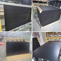 Sunpal 550W Full Black Monocrystalline Solar Panel Half Cell Bifacial Double-Glass 22.64% Efficiency for Residential and Commercial PV Systems Sunpal