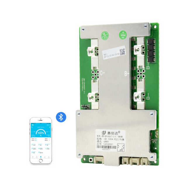 16S 48V LiFePO4 Battery Management System 150A Continuous Current Active Balancing NTC Protection RS485 Communication for Energy Storage Systems