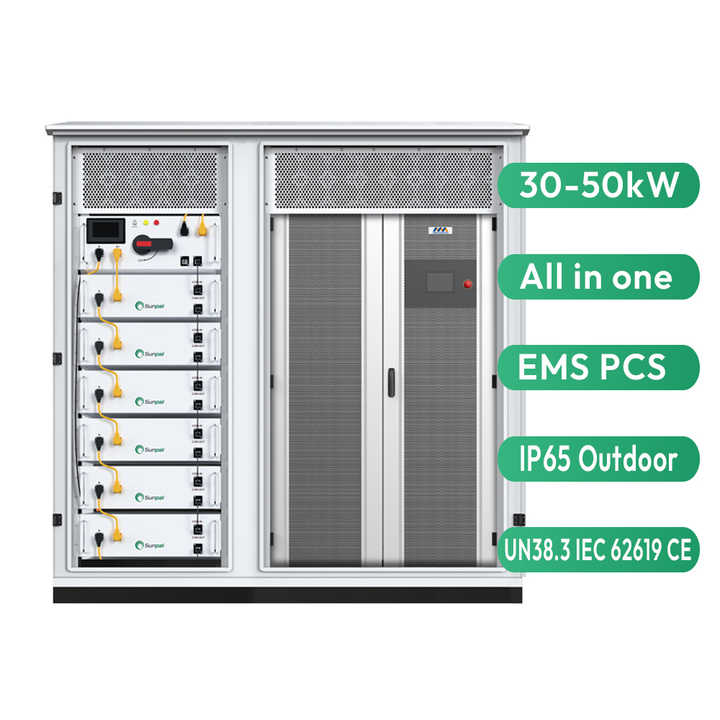 Sunpal ESS Cabinet 30kW 40kW 50kW LiFePO4 Hybrid Solar Battery System for Industrial Commercial Off-grid Applications