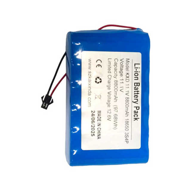 KXD Custom 2S3P 3S4P 4S4P 7.4V 11.1V 14.8V Lithium-ion Rechargeable Battery 18650 6600 8000mAh 8800mAh Battery Ion Lithium Pack for Consumer Electronics Power Tools Solar Energy Storage Systems KXD