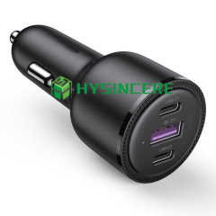 Portable Car Charger 40W 10W 55W 4-in-1 PD 2.0 USB-C Retractable Fast Charging Solution for Electric Vehicles