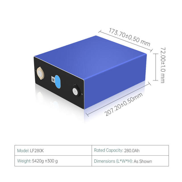 LFP Battery 3.2V Rechargeable Long Cycle Life for Solar Energy Storage and EV Applications