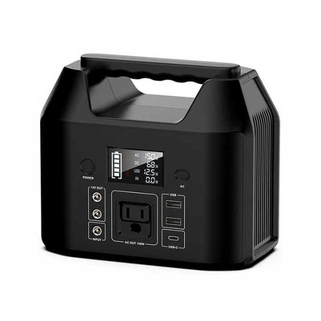 LiFePO4 Outdoor Power Bank 38400mAh 122Wh 150W Portable Power Station for CPAP Solar RV Travel powkey