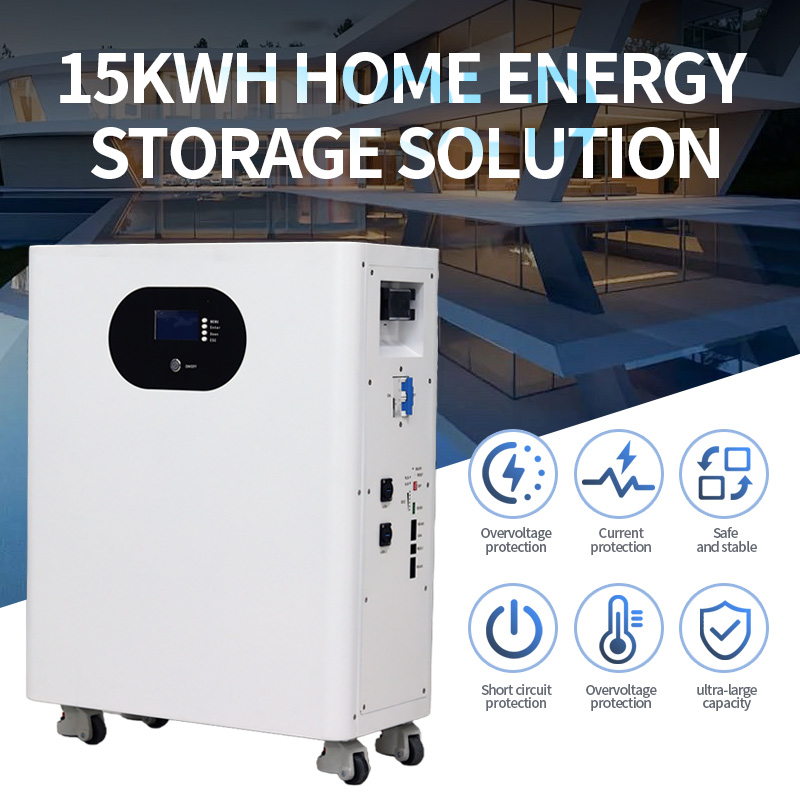 Fuyesen 15KWh Portable Home Stacked Energy Storage LiFePO4 Battery Grade A+ Cells 51.2V 300Ah Long Life for Solar Power Storage