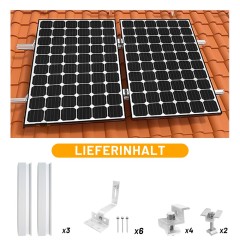 Solar Panel Bracket Roof Mounting Rail for Glazed Tile Roofs, Lightweight Aluminum Alloy, Suitable for 1.18"/1.38" Panels, Fuyesen