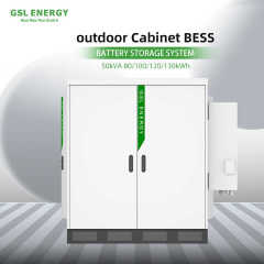 High Voltage Industrial Commercial Energy Storage Systems OEM Lithium Ion LiFePO4 Batteries Hybrid On-Off HV Battery 80kWh 100A Air Cooling GSL ENERGY