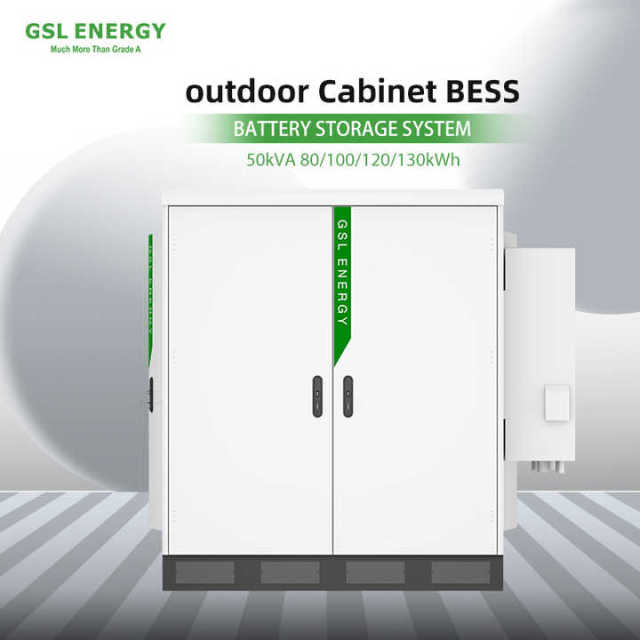 High Voltage Industrial Commercial Energy Storage Systems OEM Lithium Ion LiFePO4 Batteries Hybrid On-Off HV Battery 80kWh 100A Air Cooling GSL ENERGY