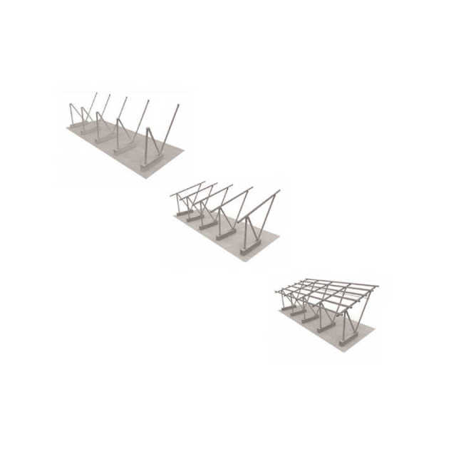 Waterproof Mounting System PV Parking Structure Frame Aluminum Solar Carport Easy Install Open Ground Fujian China ISO9001 SF-C22