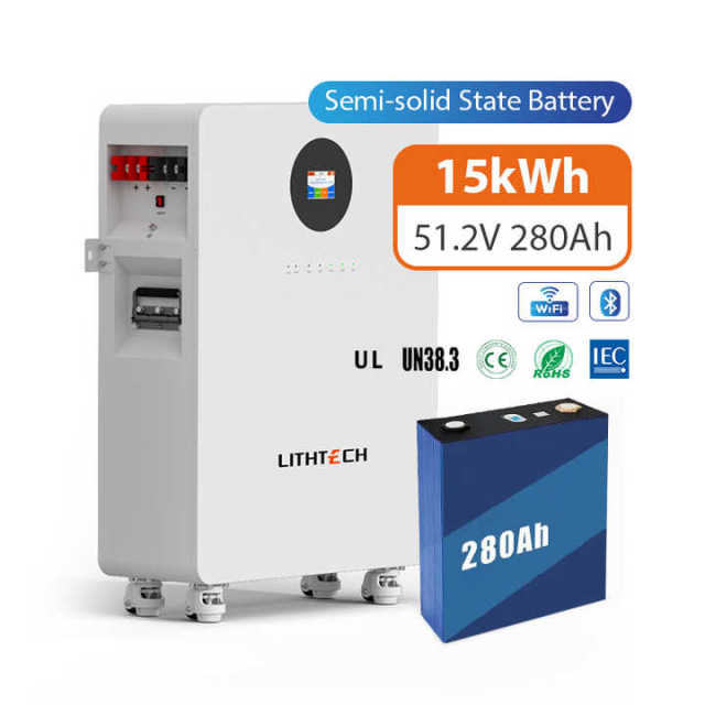 Lithium Semi Solid Battery 314AH 51.2V 15KWH 48V 300AH Fast Delivery RoHS CE Certified EU Warehouse Stock LITHTECH