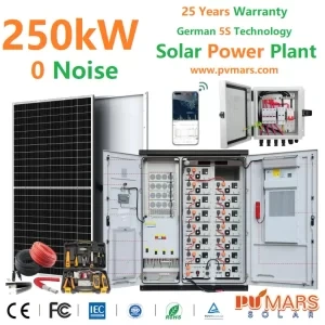 250kW 250kVA Commercial Solar Panel System with Battery Powerwall and IGBT Inverter for Off-Grid Renewable Energy Solutions