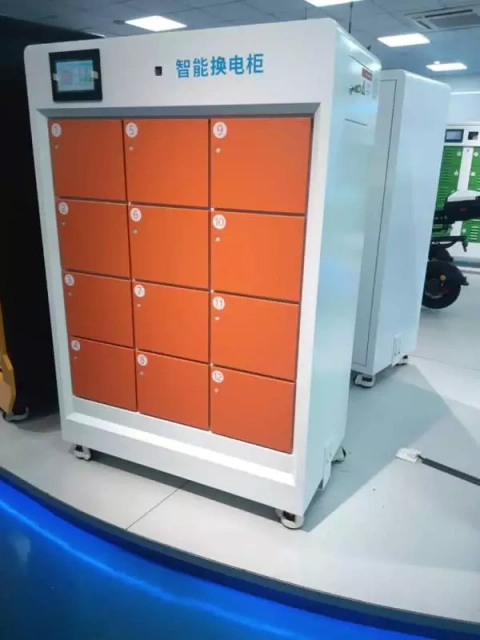 Power Swapping Cabinet 12 Boxes High Efficiency Long Lifespan Fast Charging Commercial E-Bike Delivery