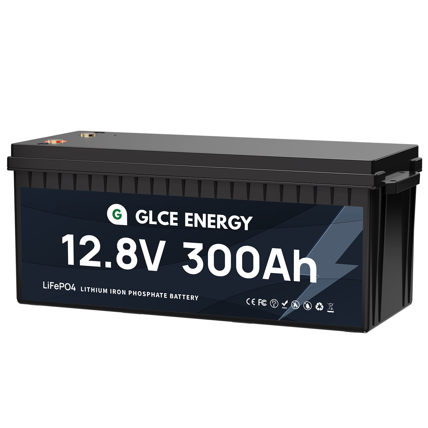 GLCE ENERGY 12V 300Ah LiFePO4 Battery 4000-15000 Cycles 200A BMS Solar RV Household Storage
