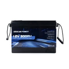China Stock Docan 12.8V 300Ah 3840Wh 4S1P Solar Energy Lithium Battery Pack with JBD 12V 200A Bluetooth BMS High-Capacity LiFePO4 Battery for Off-Grid, RV, and Home Energy Storage Systems
